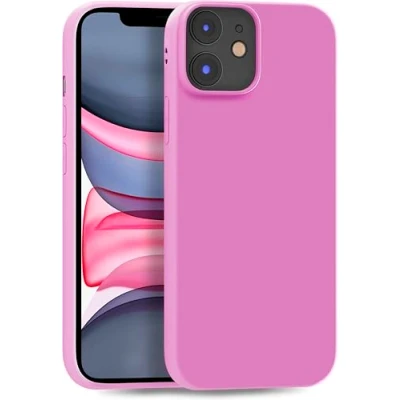 Abbildung von MyGadget Hülle kompatibel mit iPhone 11 robuste Handyhülle TPU Case Slim Silikonhülle Back Cover Kratzfest Schutzhülle matt Rosa