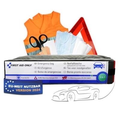 Abbildung von FIRST AID ONLY KFZ Notfalltasche &quot;komplett&quot; nach DIN 13164, 1 Stück
