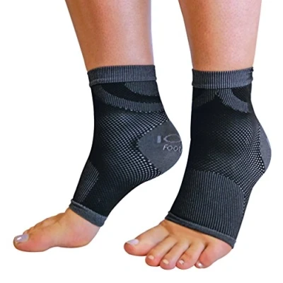 Abbildung von IOMI Herren &amp; Damen Plantarfasziitis Socken/Kompressionssocken Ohne Fuß für Achilles Tendinitis (Black, M/L)