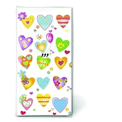 Abbildung von PAPER+DESIGN Motiv Taschentuch FSCMix Colourful hearts
