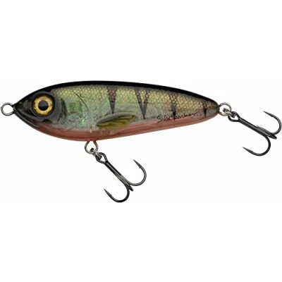 Abbildung von Abu Garcia Svartzonker McTracer Hybrid Jerkbait weicher und Harter Köder zum Hecht , Barsch Forellenangeln perfekt Süß Salzwasserangeln, handbemalt, Gelbflossenbarsch 12,5 cm