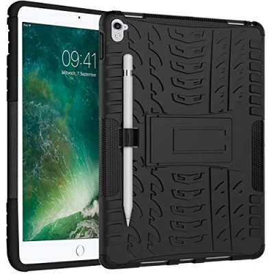 Abbildung von Verco Hülle für iPad Pro 9.7, Outdoor Schutzhülle Armor Tablet Case Cover [A1673 A1674 A1675], Schwarz