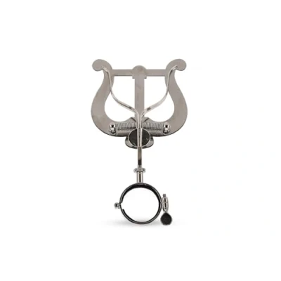 Abbildung von GEWA Marschnotenhalter Bb Klarinette Vernickelt Große Lyra 2 Drücker Ringdurchmesser 33 mm