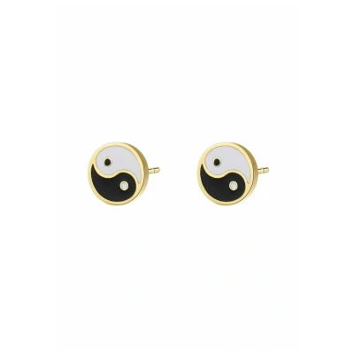 Abbildung von Hey Happiness YIN YANG Ohrringe, Damen, Größe: One Size, Goldfarben
