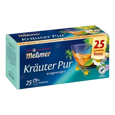 Abbildung von Meßmer Kräuter pur 25 Teebeutel Vegan Glutenfrei Laktosefrei