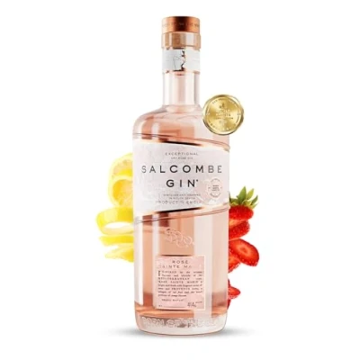 Abbildung von Salcombe Gin Rosé Sainte Marie. Rose ohne Farbstoff aus England. 0,7 L, 41,4% Vol.