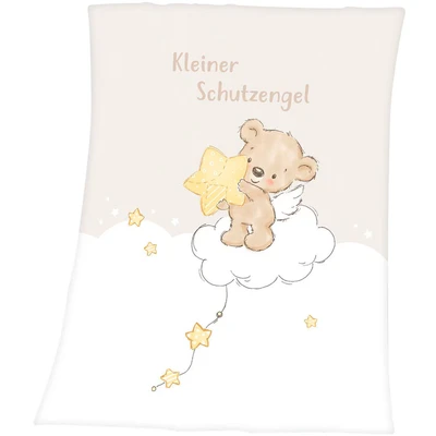Abbildung von Wohndecke Kleiner Schutzengel Microfaser Flauschdecke 75 x 100 cm, Herding