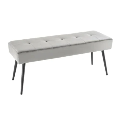 Abbildung von riess ambiente Sitzbank BOUTIQUE 100cm dunkelgrau / schwarz (Einzelartikel, 1 St), Wohnzimmer · Samt Metall Esszimmer· Flur Schlafzimmer
