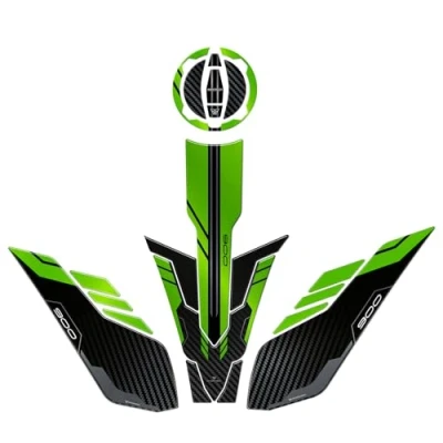 Abbildung von Resin Bike Kit Aufkleber Motorrad Kompatibel Mit Kawasaki Z900 2023 2024. Schutz Tank Schutzfolie vor Stößen und Kratzern. Aufklebersatz 3D Harzklebstoff Stickers Made in Italy