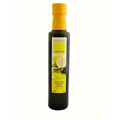 Abbildung von Gnavolini mit Zitronengeschmack Gewürz auf Basis von Nativem Olivenöl Extra 1 Flasche 250 ml...