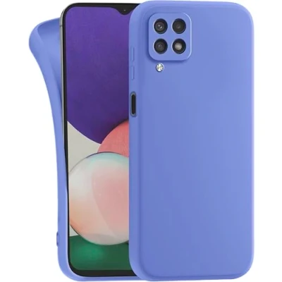 Abbildung von MyGadget Hülle für Samsung Galaxy A12 5G robuste Silikon Schutzhülle TPU Case Slim Silikonhülle Back Cover Kratzfest Handyhülle Matt Blau