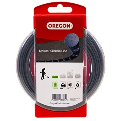 Abbildung von Oregon Nylium Silencio Mähfaden, Ersatz Rundschnur für Akku Rasentrimmer, 1,6 mm, 15 m lange Spule (800001)
