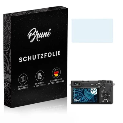 Abbildung von Bruni Schutzfolie kompatibel mit Sony Alpha a6100 Folie, glasklare Displayschutzfolie (2X)