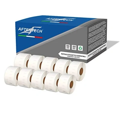Abbildung von Aftertech 10x 99012 36 x 89 mm Rollen kompatible Klebeetiketten (260 Etiketten/Rolle = 2600 insgesamt) für Dymo LabelWriter Seiko SLP Etikettendrucker S0722400 10x99012