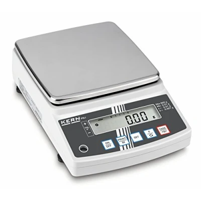 Abbildung von KERN Serie PNJ Kunststoff Präzisionswaage, 3200g Wägebereich, 0,01g Ablesbarkeit, 196mm x 293mm 89mm