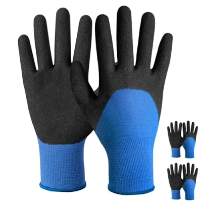 Abbildung von Velway 2 Paar Arbeitshandschuhe Mechaniker Handschuhe Größe 8 Rutschfeste mit Nitril Beschichtete Gartenhandschuhe Leichte Montagehandschuhe Atmungsaktive Schutzhandschuhe Damen Herren