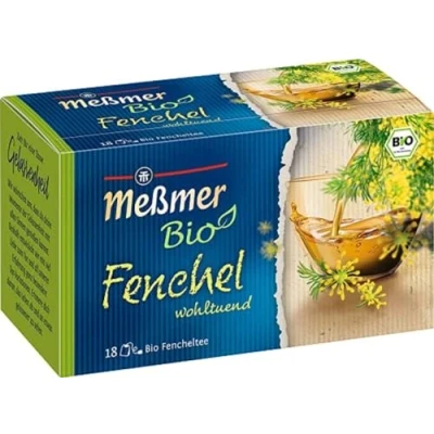Abbildung von Meßmer Bio Fenchel wohltuend 18 Teebeutel Vegan Glutenfrei Laktosefrei