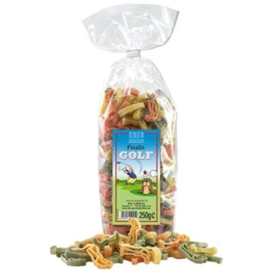 Abbildung von Bull &amp; Bear bunte Golfer Nudeln 250g, Motivnudeln aus Hartweizengrieß, handgefertigt in deutscher Manufaktur, Pasta Geschenk