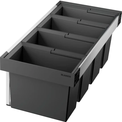 Abbildung von Blanco Mülltrennsystem &quot;Flexon II 90/4&quot;, 4 Behälter, Kunststoff, Stahlblech, 900 mm Untermass