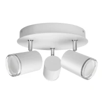 Abbildung von Philips Hue Adore oberflächenmontierter Spot für das Badezimmer White Ambiance 3er Weiß rund + Dimmer