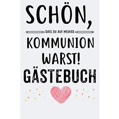 Abbildung von Gästebuch Kommunion: Mädchen und Junge Erinnerungsbuch Erinnerungsalbum Erstkommunion zum eintragen von Glückwünschen A4 120 Seiten