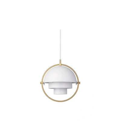 Abbildung von GUBI Hängeleuchte Multi Lite, Ø 27 cm, messing/weiß