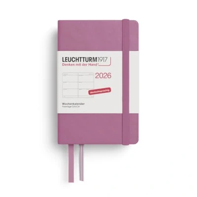 Abbildung von LEUCHTTURM1917 372550 Wochenkalender Mini (A7) 2026, 12 Monate, Dusty Rose, Deutsch