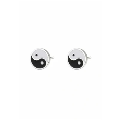 Abbildung von Hey Happiness YIN YANG Ohrringe, Damen, Größe: One Size, Silberfarben