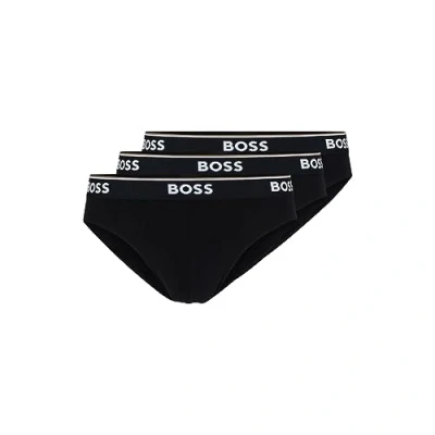 Abbildung von BOSS Herren 3er Pack Klassische Stretch Slips mit normaler Passform Slip, Schwarz, Small