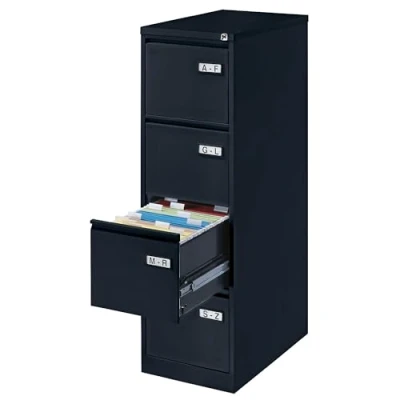 Abbildung von Bisley Light Hängeregistraturschrank, einbahnig, DIN A4, 4 HR Schubladen, 355 Silber, 62.2 x 41.3 132.1 cm