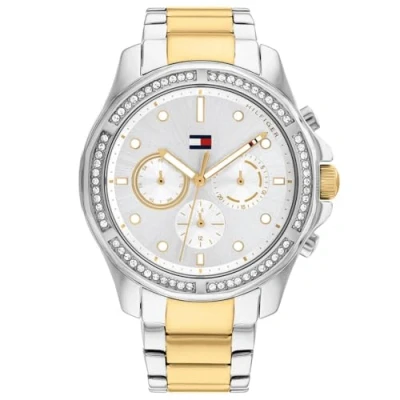 Abbildung von Tommy Hilfiger Sport Chronograph, Damen, Größe: One Size, Silber/silber/gold/silberweiss/zweifarbig