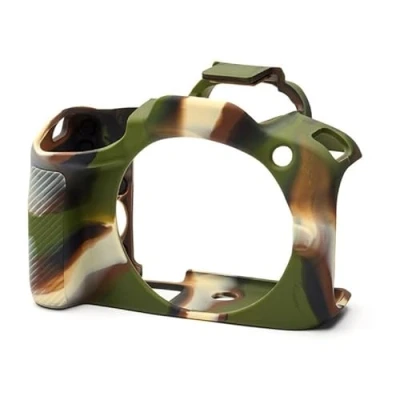 Abbildung von easyCover Silikon Kameratasche Schutz für Ihre Kamera Canon R50 Camouflage