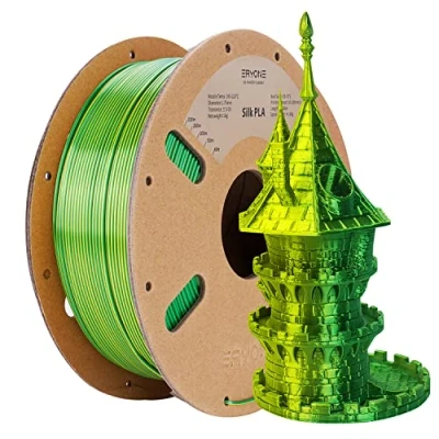 Abbildung von ERYONE Dual Zweifarbig PLA Filament 1.75mm, 3D Drucker 1kg Spule +/ 0,03 mm, Seide Gelb &amp; Grün