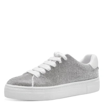 Abbildung von Tamaris Schnürer Damen Vegan sportlich metallic,EU 38