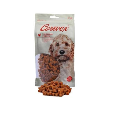Abbildung von Corwex Trainingswürfel (250g, Huhn) Hundesnacks mit Huhn, Monoprotein, Trainee Snack, getreidefreie Leckerlie fürs Hundetraining