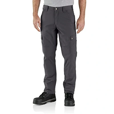 Abbildung von Carhartt Herren Arbeitshose Ripstop Cargo Fleece Lined, Farbe:Shadow, Farbe:Greige, 31L34