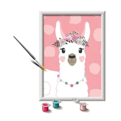 Abbildung von Ravensburger CreArt No Drama Llama Paint by Numbers for Children Painting Arts and Crafts Kits Ages 7 Years Up