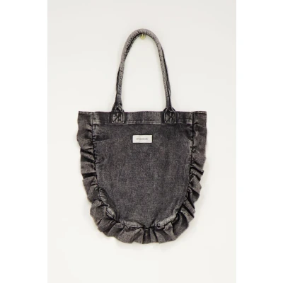 Abbildung von Grauer Shopper aus Denim mit Rüschen My Jewellery