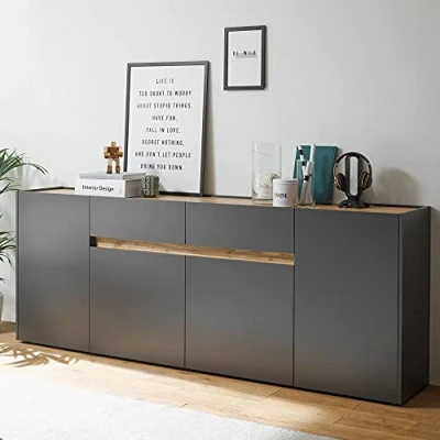 Abbildung von Lomadox Sideboard CRISP 61, Wotan Eiche Nb. 220/87/40 cm