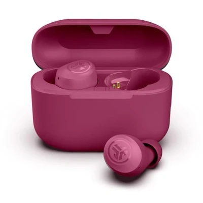 Abbildung von JLab Go Air Pop+ In Ear Kopfhörer kabellos Bluetooth, True Wireless Kopfhörer, 35+ Std Headphones, kabellose Ohrhörer, Earbuds mit Mikrofon, USB C Ladebox, Dual Connect, EQ3 Sound, Dunkelrosa