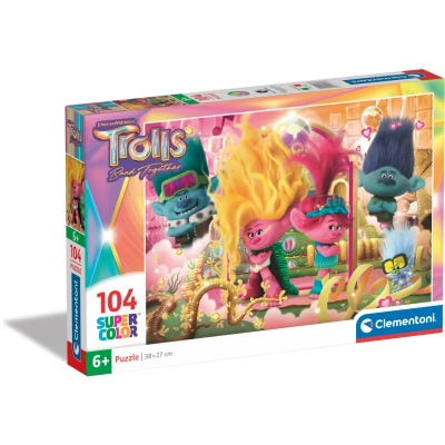Abbildung von Clementoni Super Color Trolls Puzzle 104 Teile
