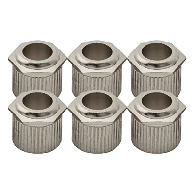 Abbildung von Musiclily Ultra Messing 6mm 10mm Vintage/Modern Mechanik Adapterhülse,Nickel (6er Set)