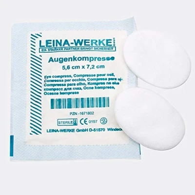 Abbildung von LEINAWERKE 61250 Augenkompressen einzeln eingesiegelt, steril, 5, 6 cm x 7, 2 cm, 1 Stk.