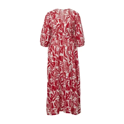 Abbildung von s.Oliver Sommerkleid, mit All Over Print und V Ausschnitt