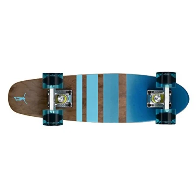 Abbildung von Ridge Erwachsene Maple Holz Mini Cruiser Number Three Skateboard, Clear Blue, MPB 22 NR3