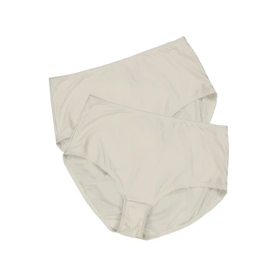 Abbildung von Ulla Popken 2PACK Nadelstreifen H Slip, Damen, Größe: 62/64, Perlweiß