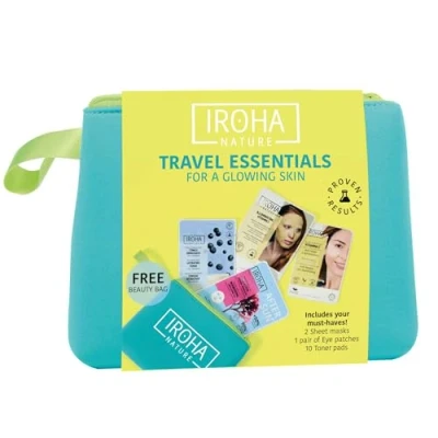 Abbildung von Iroha Nature Reise Set Feuchtigkeitsspendende Gesichtsmaske, Augenpflaster, Anti Müdigkeitsmaske, Aftersun Maske, alle Hauttypen