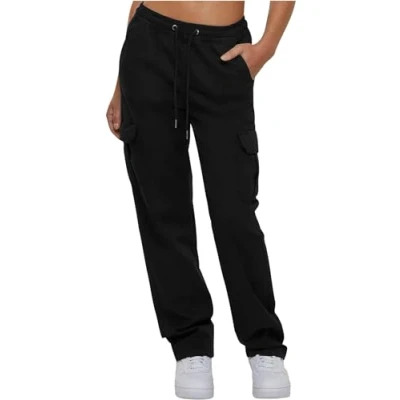 Abbildung von Urban Classics HIGH Waist Cargohose, Damen, Größe: 48, Black