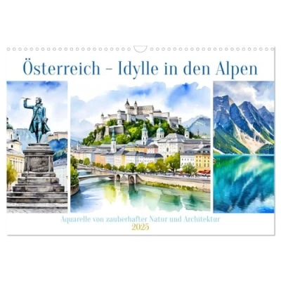 Abbildung von Österreich Idylle in den Alpen (Wandkalender 2025 DIN A3 quer), CALVENDO Monatskalender