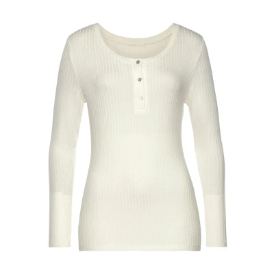 Abbildung von Lascana Langarm Langarmshirt, Damen, Größe: 44/46, Creme
